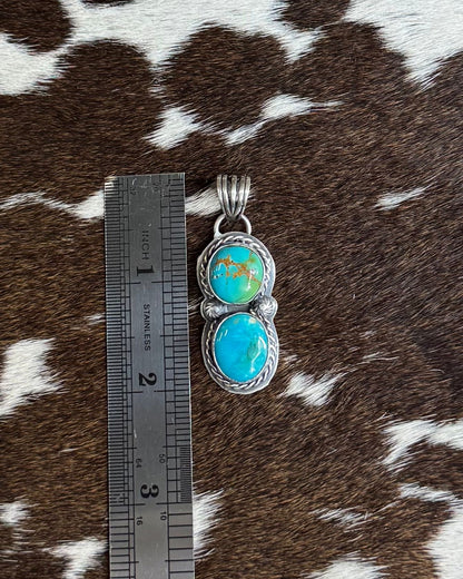 2 Stone Kingman Pendant *Native