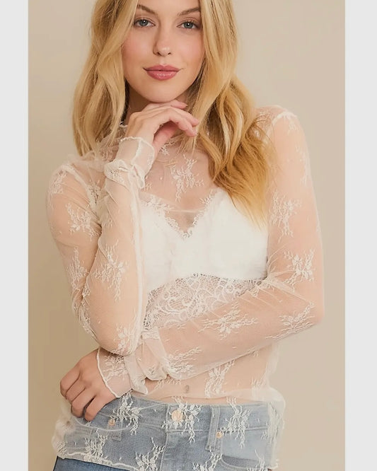 Lace Long Sleeve *Cream