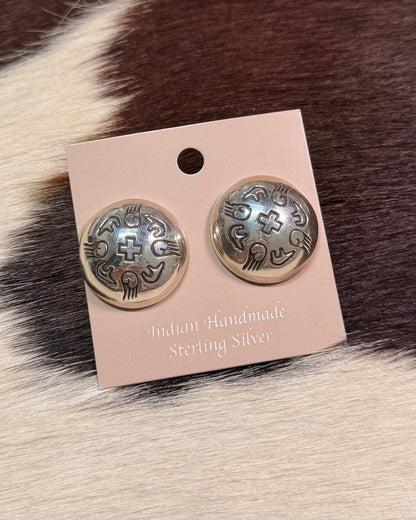Pattern Pillow Pearl Earrings *Native