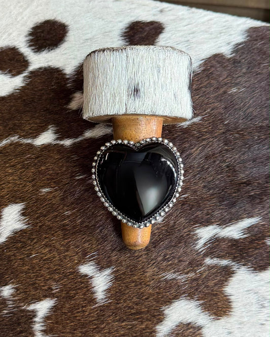 Obsidian Heart Ring *Native