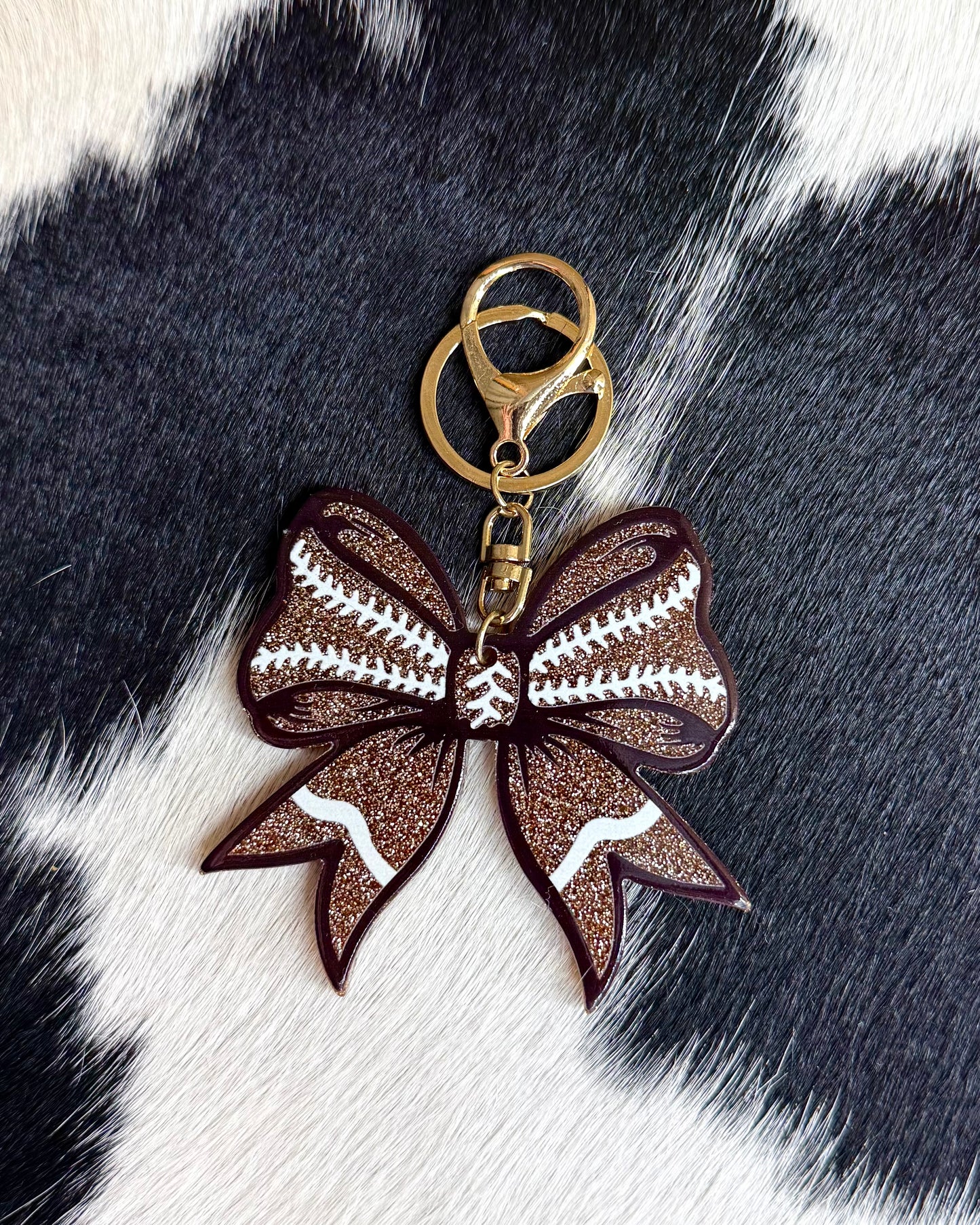 Spirit Bow Keychain *Football