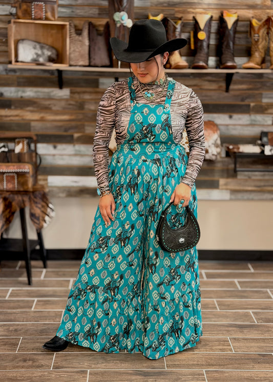 Wild Ride Romper *Turquoise