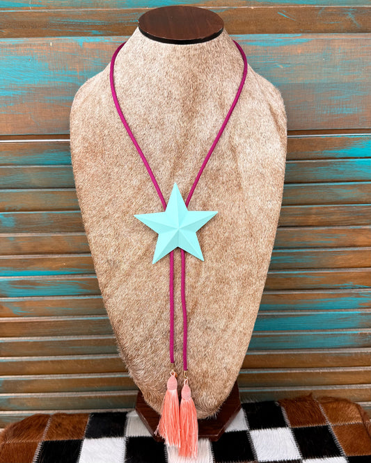 Star Acrylic Western Bolo