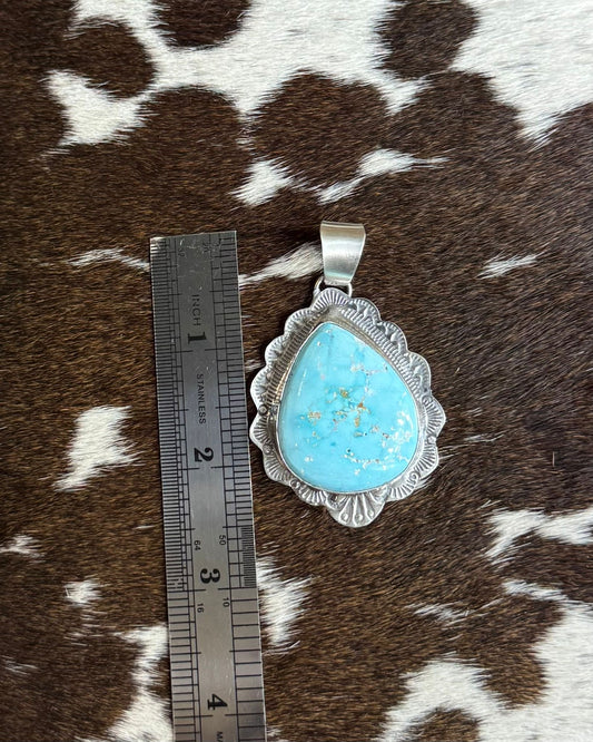 Teardrop Light Blue Pendant *Native