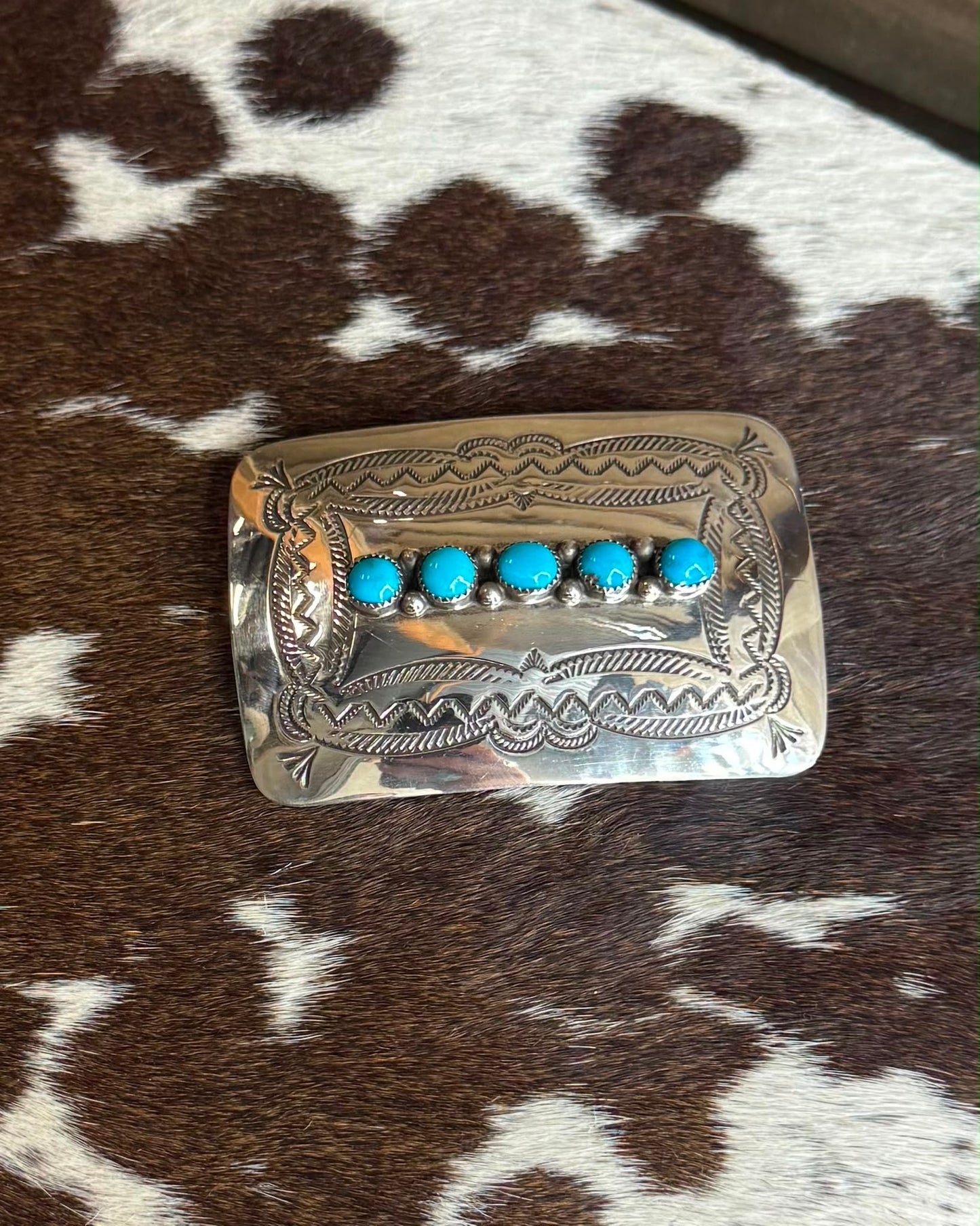 5 Stone Sterling Buckle *Native