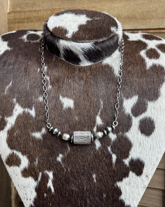22” Barrel Stacker Bead Necklace *Native