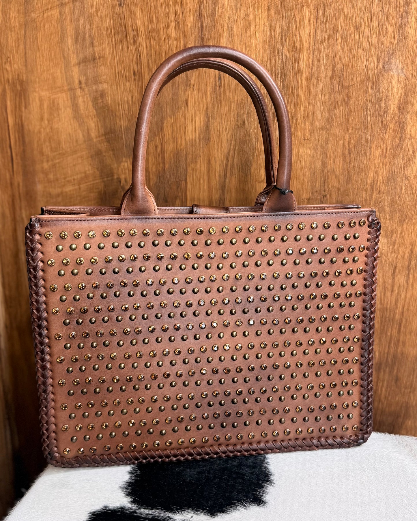 Studded Diamond Tote