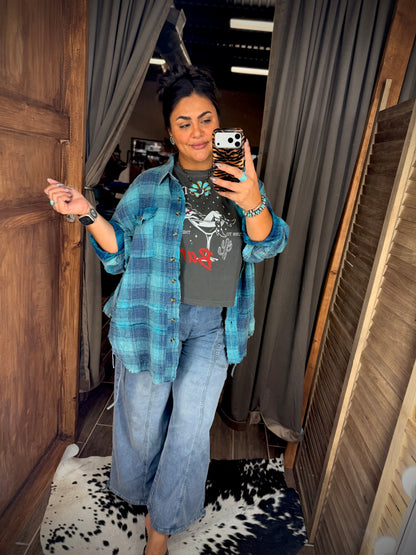 Blue Layering Flannel