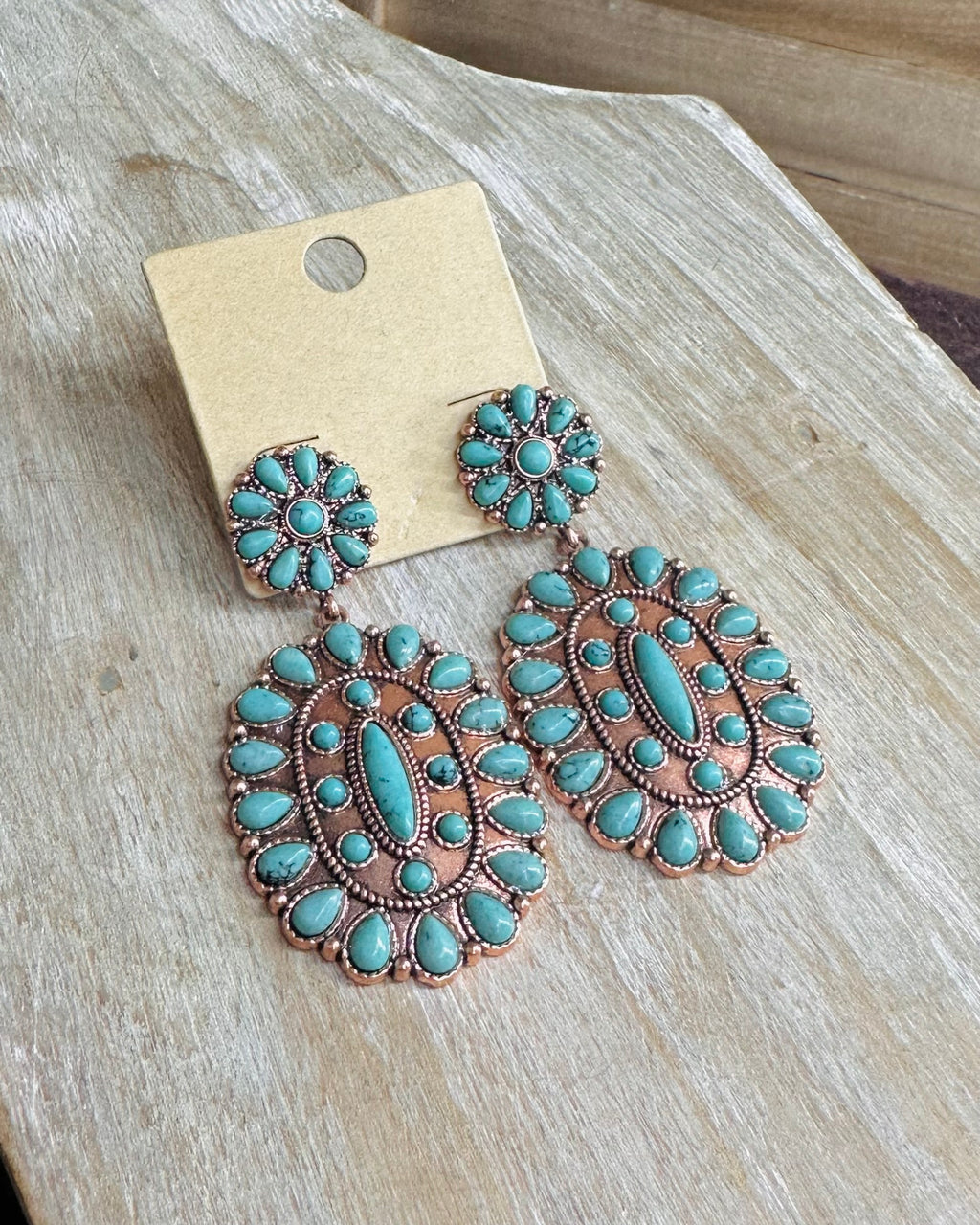 Copper Concho Earrings