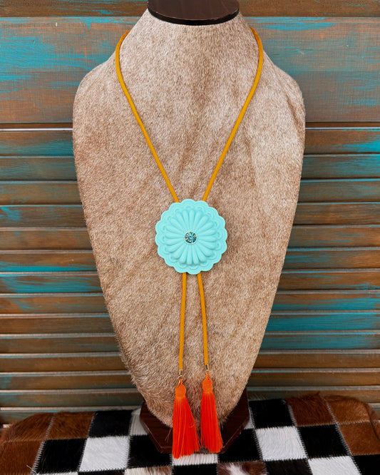 Concho Acrylic Western Bolo