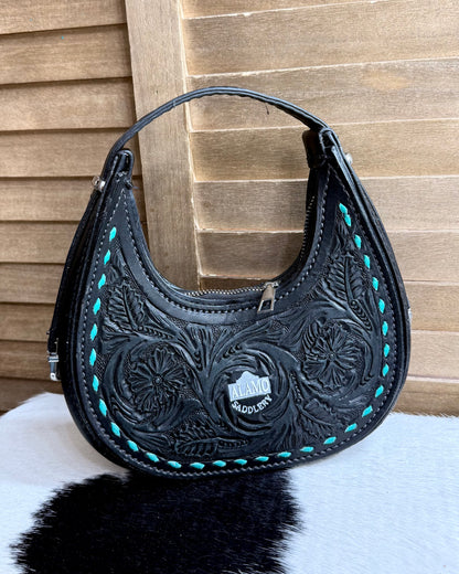 Mini Black Alamo Saddlery Handbag