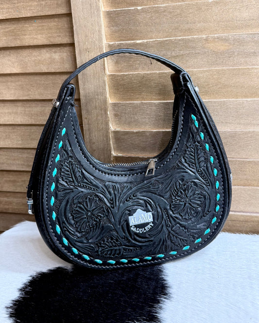 Mini Black Alamo Saddlery Handbag