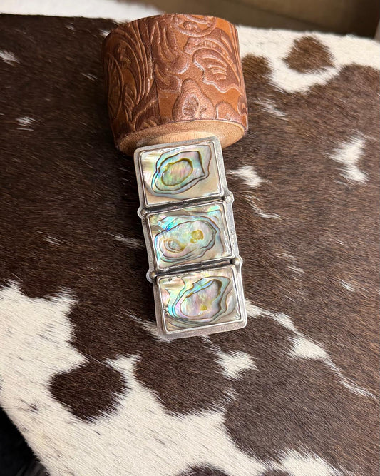 Federico Jimenez Abalone 3 Stone Ring *Native