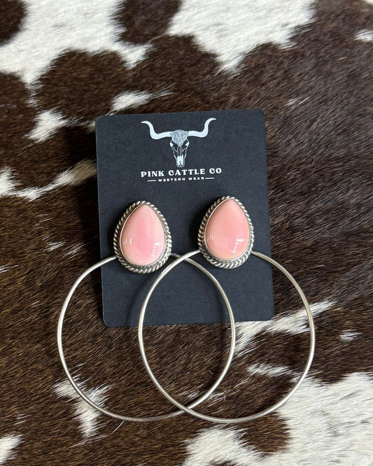 Elouise Kee Pink Conch Stud Hoops *Native