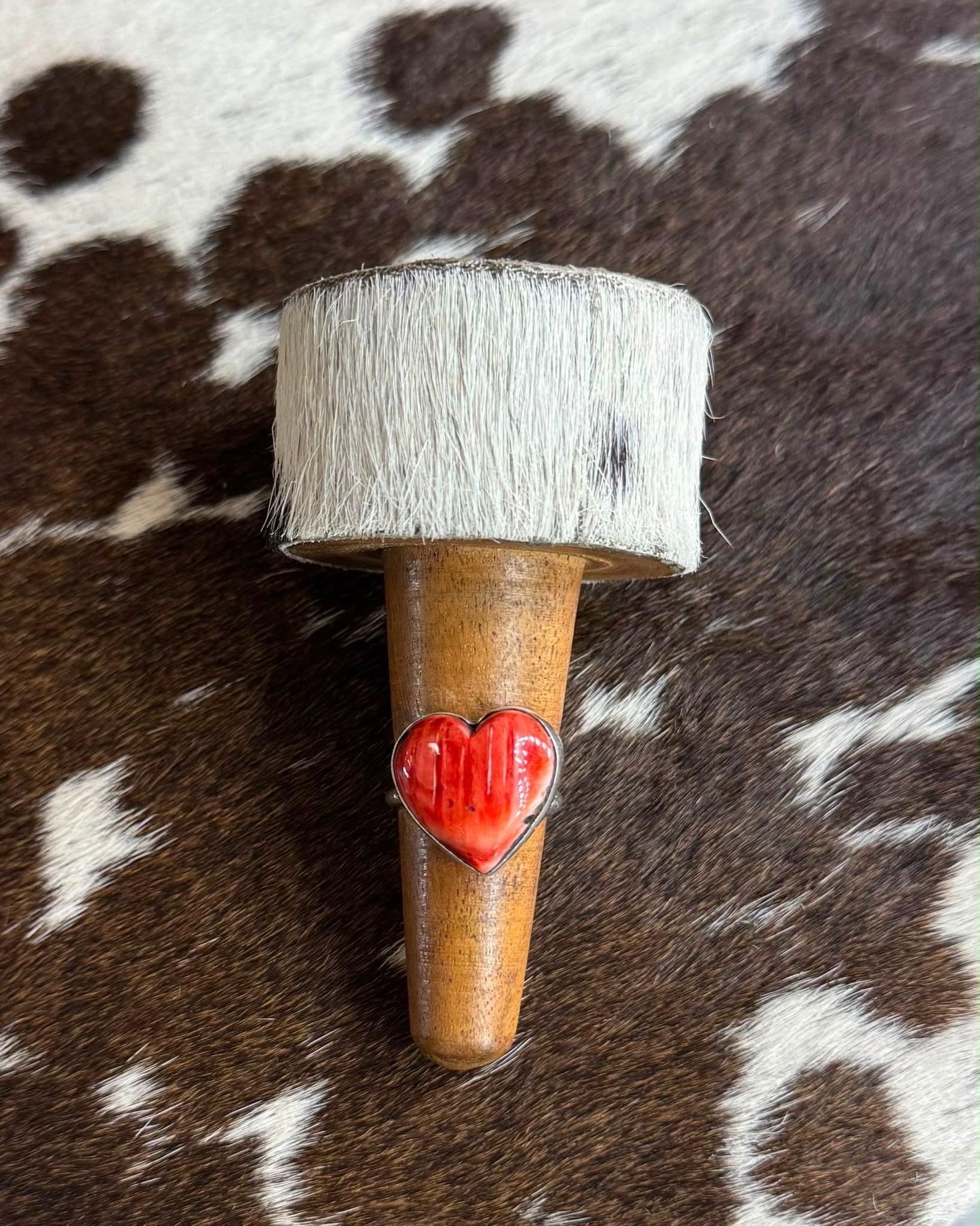 Red Spiny Heart Ring *Native
