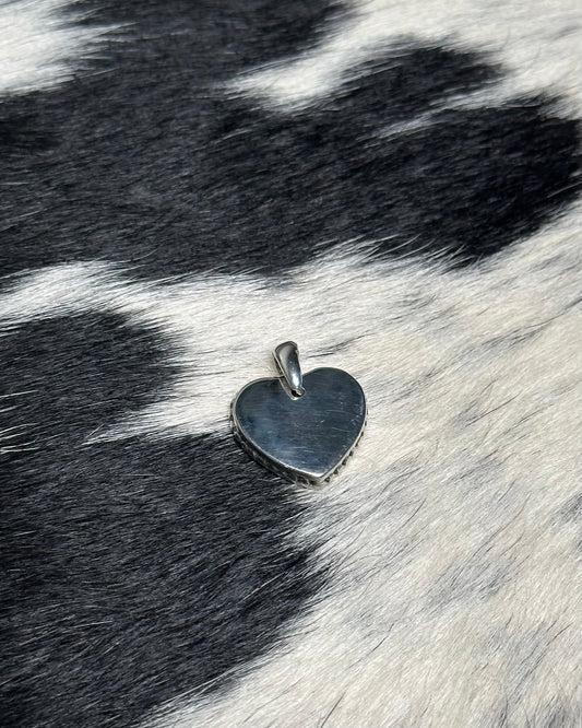Silver Ball Heart Pendant