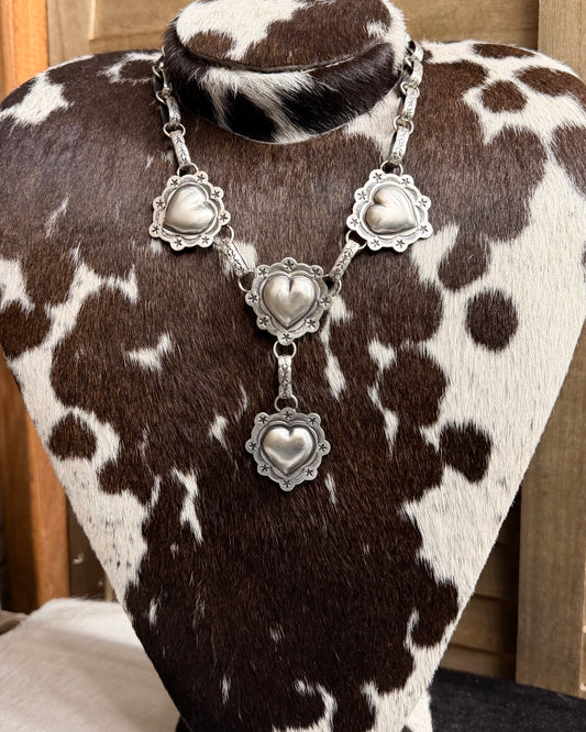 Sterling Multi Heart Lariat *Native