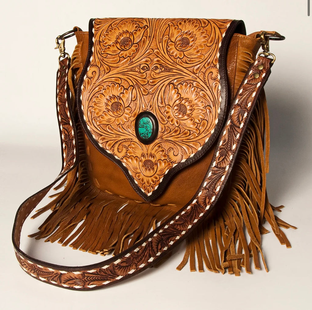 AD Leather Stone Crossbody