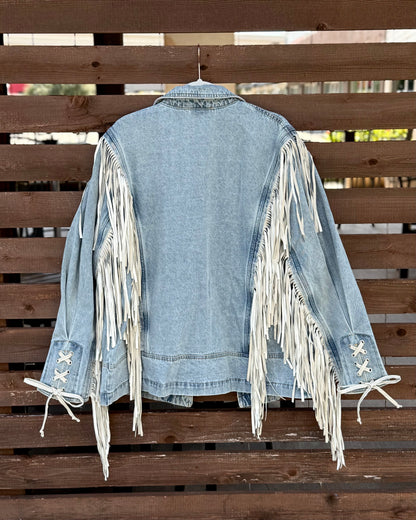 Oversized Lasso Denim Jacket