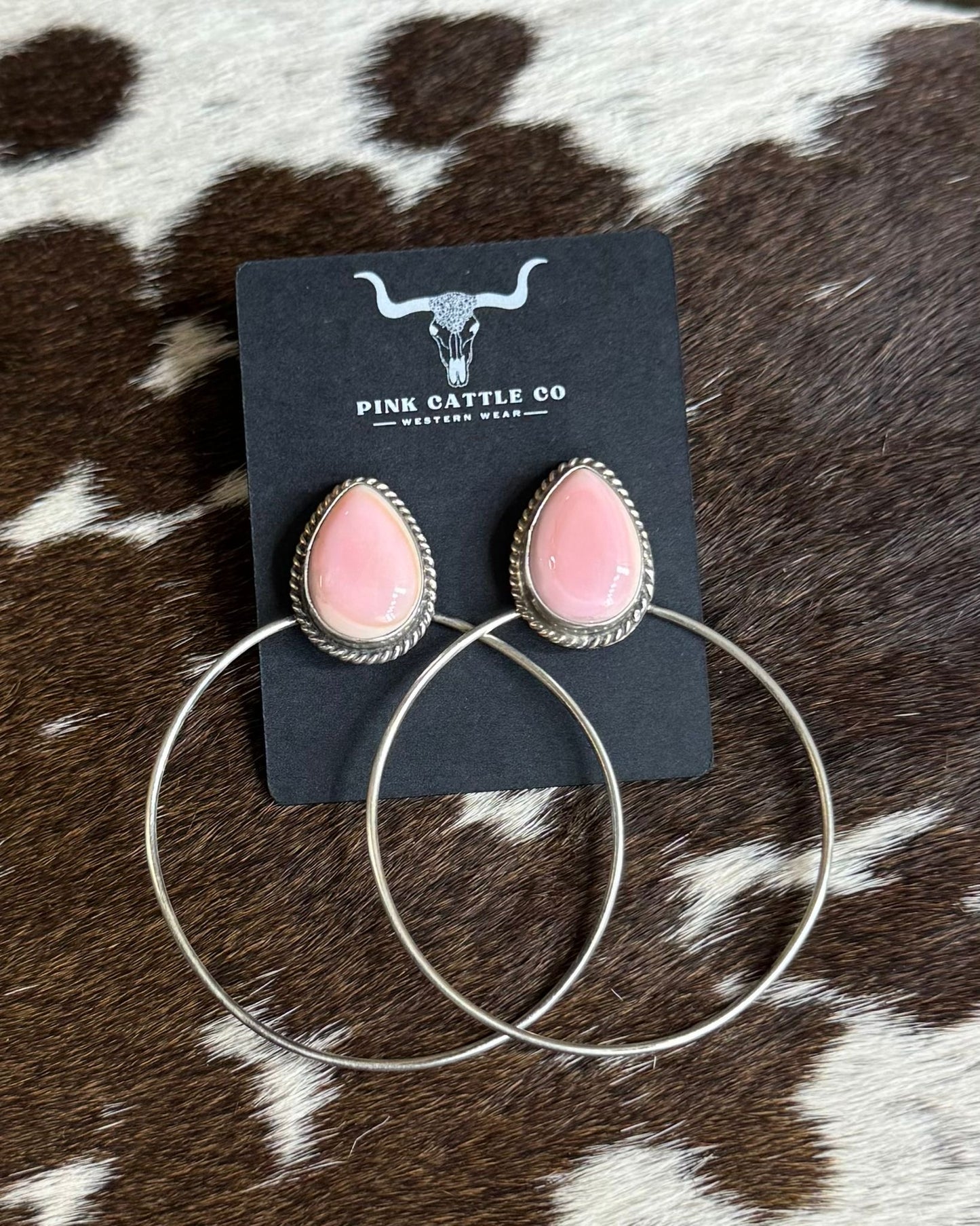 Elouise Kee Pink Conch Stud Hoops *Native