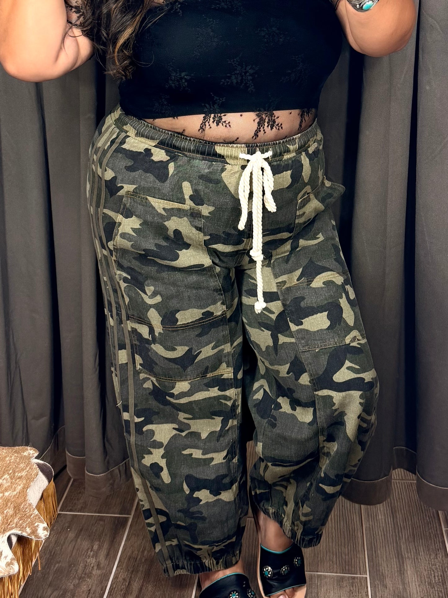 Camo Drawstring Pants