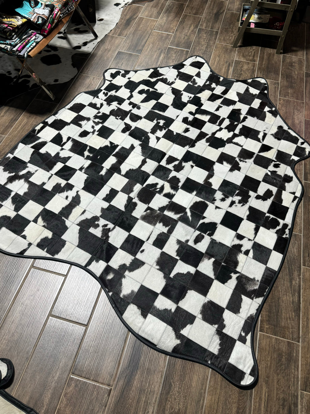 2pc Cowhide Under Bed/Furniture Rug