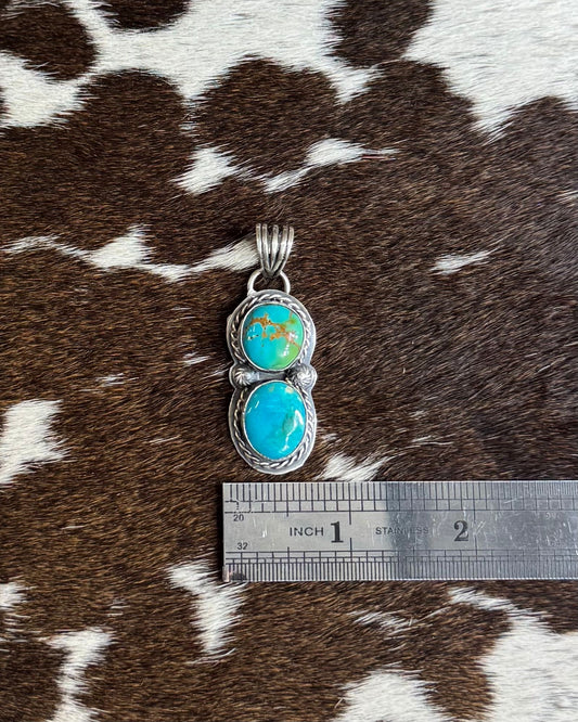 2 Stone Kingman Pendant *Native