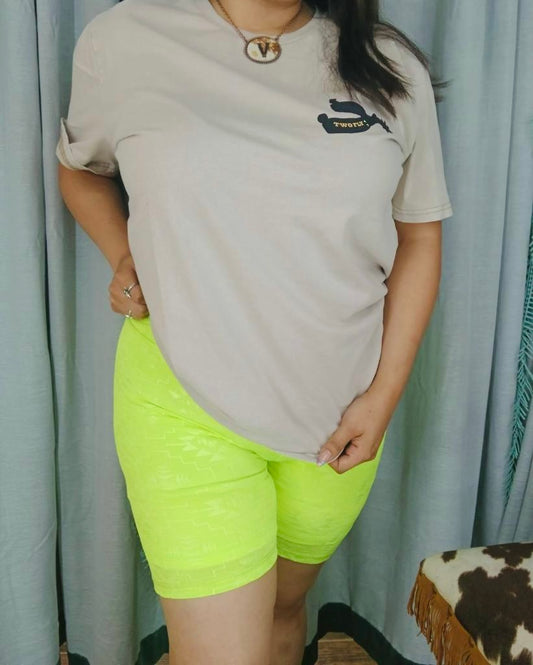 Chillville Biker Shorts *Highlighter