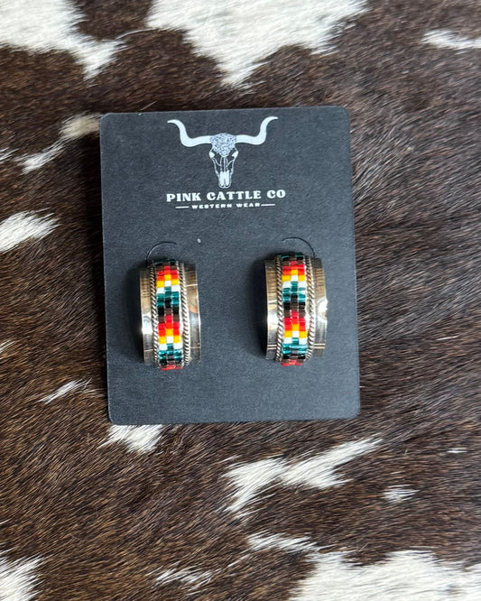 Serape Huggie Hoop*Native