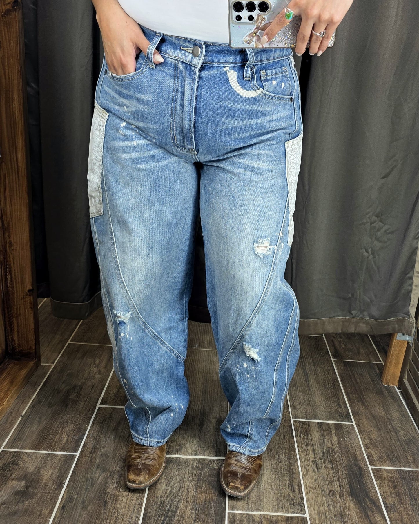 Bandana Barrel Jeans