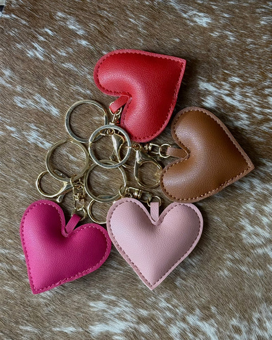 Puffy Heart Keychain￼