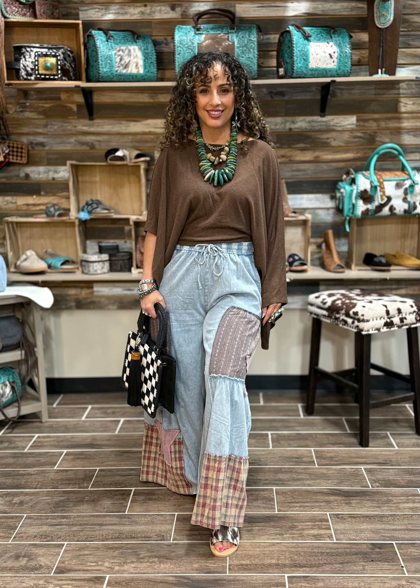 Vintage Star Denim Flowy Pants