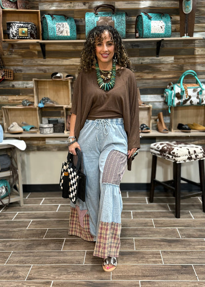 Vintage Star Denim Flowy Pants