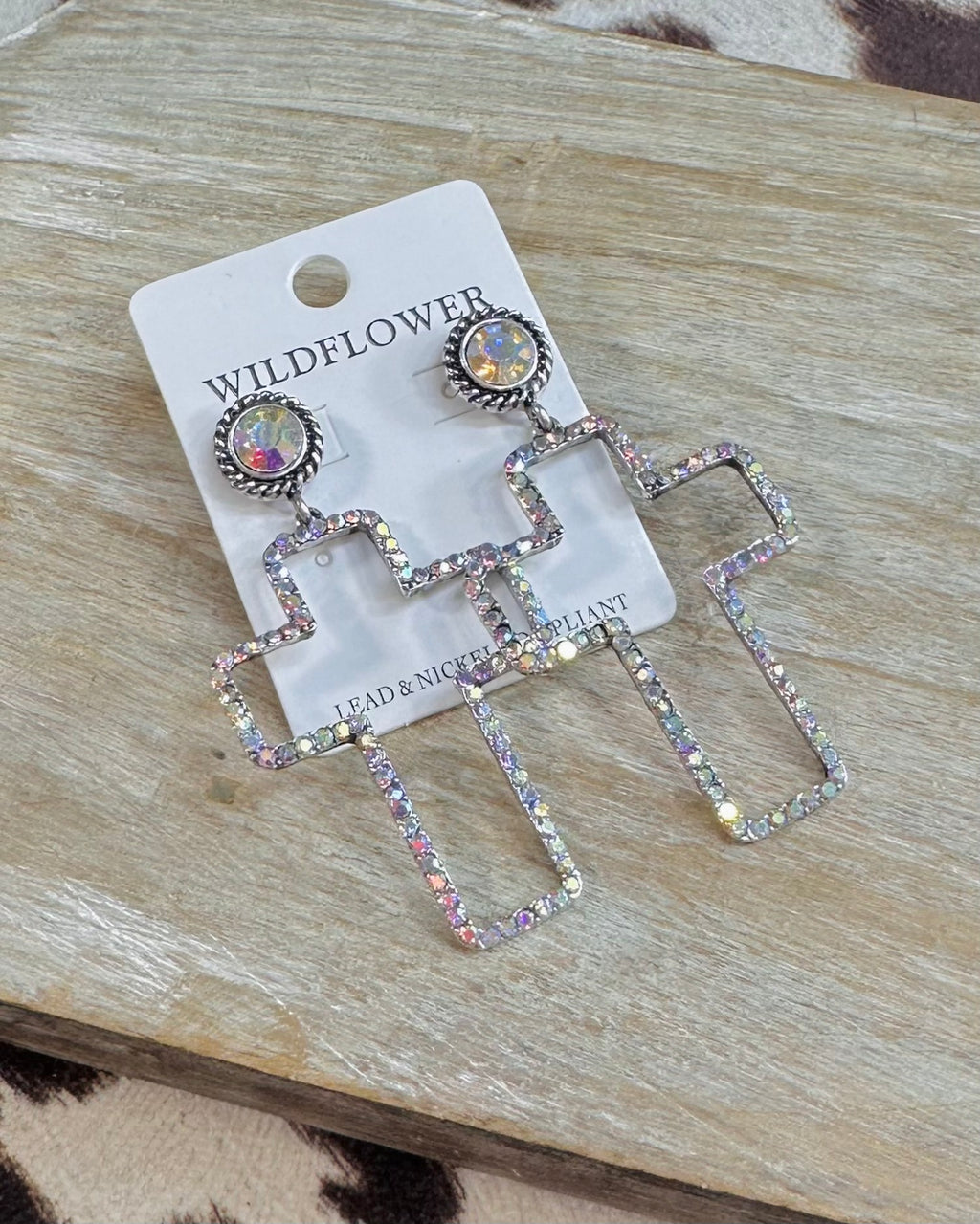 Rhinestone Cross Earrings