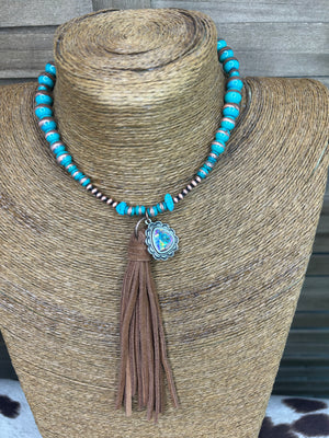 Patina Tassel Necklace