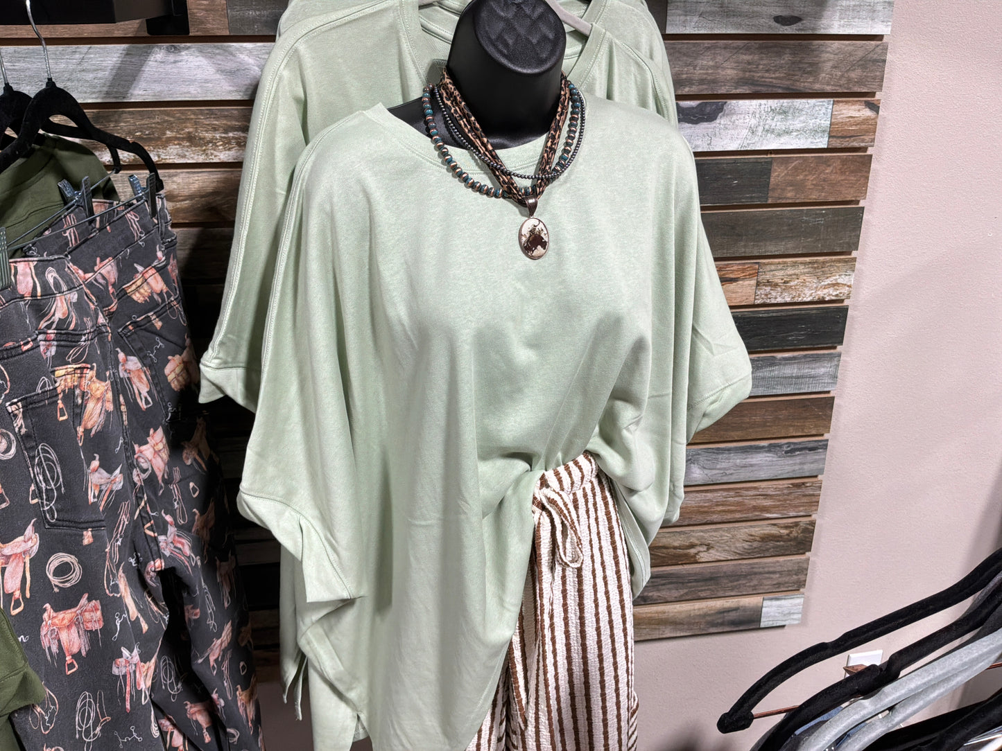 Mint Oversized Top