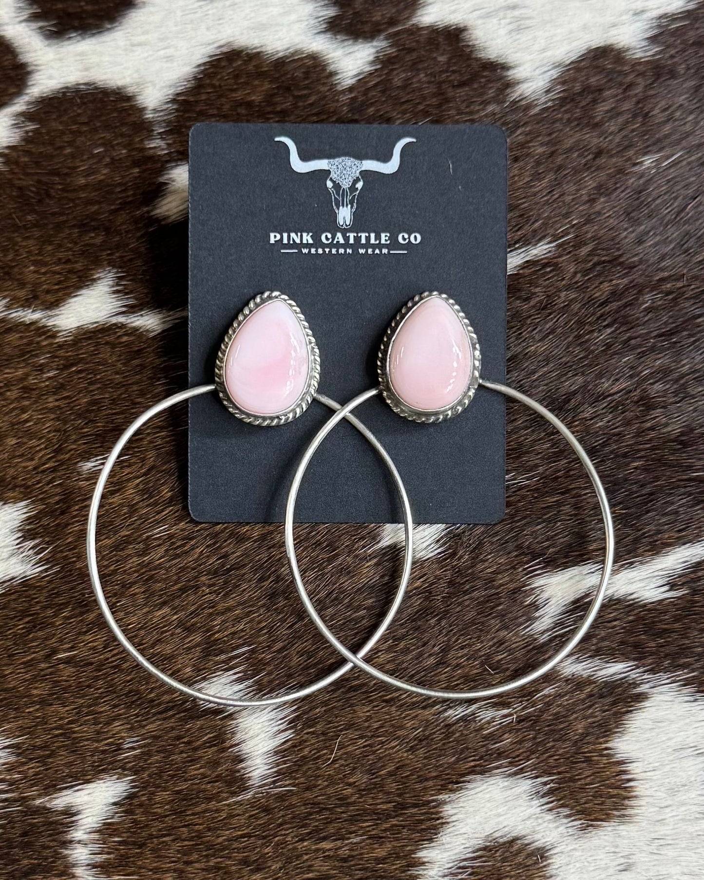 Elouise Kee Pink Conch Stud Hoops *Native