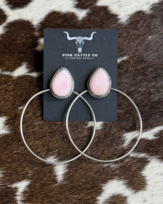 Elouise Kee Pink Conch Stud Hoops *Native