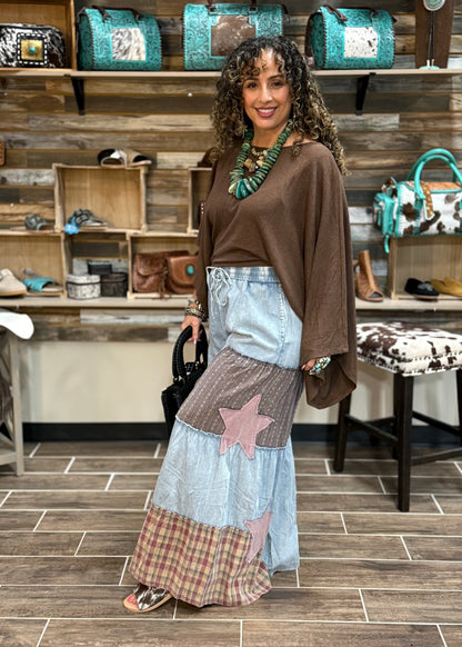 Vintage Star Denim Flowy Pants