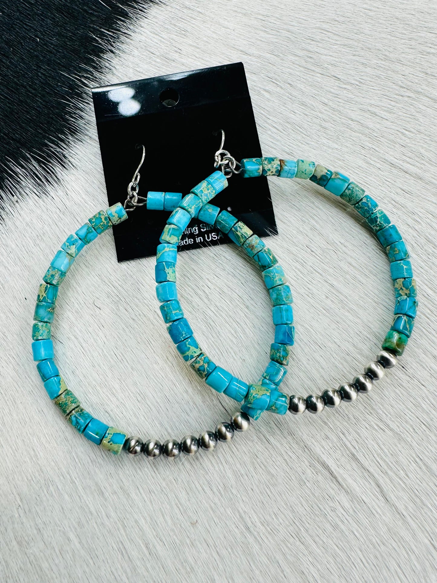 Turquoise Hoop Earrings