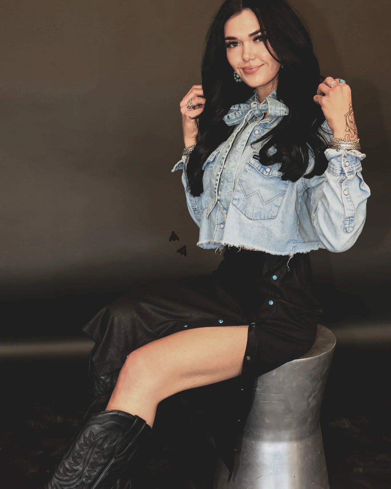 Slit De Cisions Skirt *Black