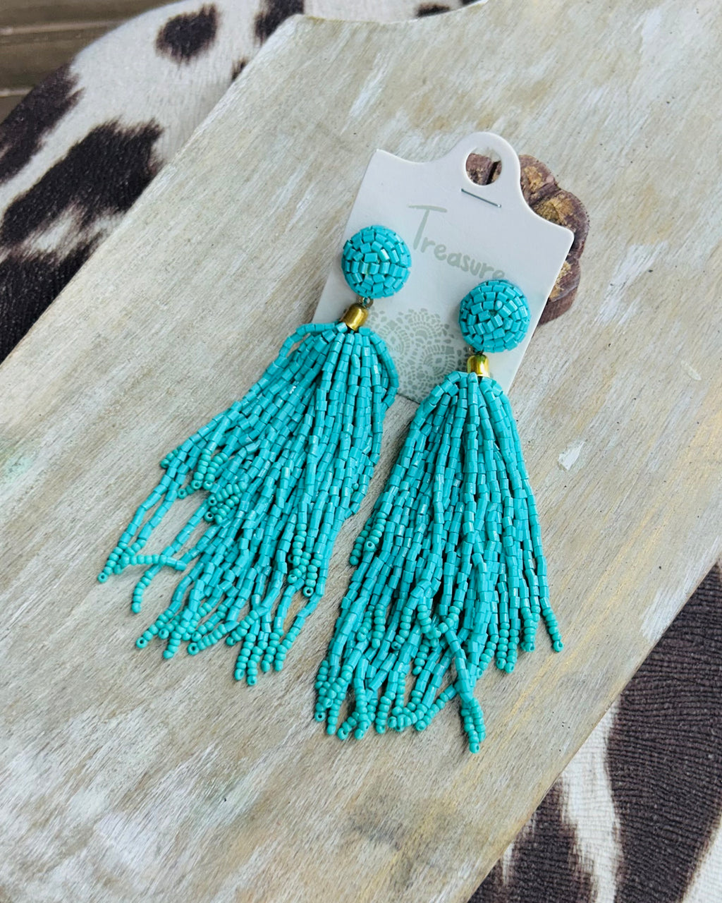 Beaded Turquoise Earrings