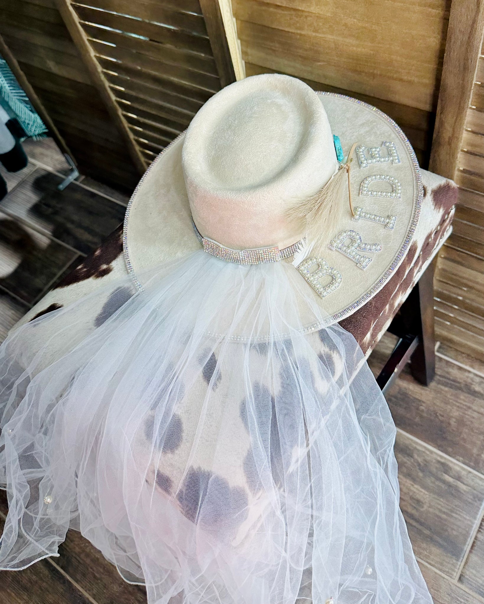 Love Me Like You Do Bridal Western Hat