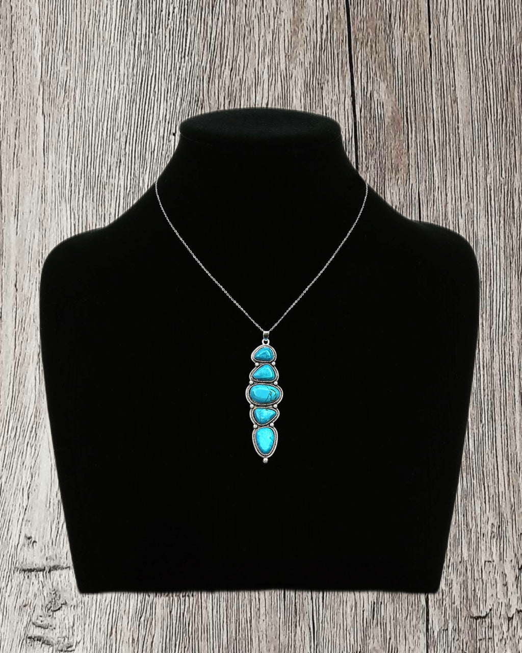 Sterling Silver Turquoise Chain Necklace