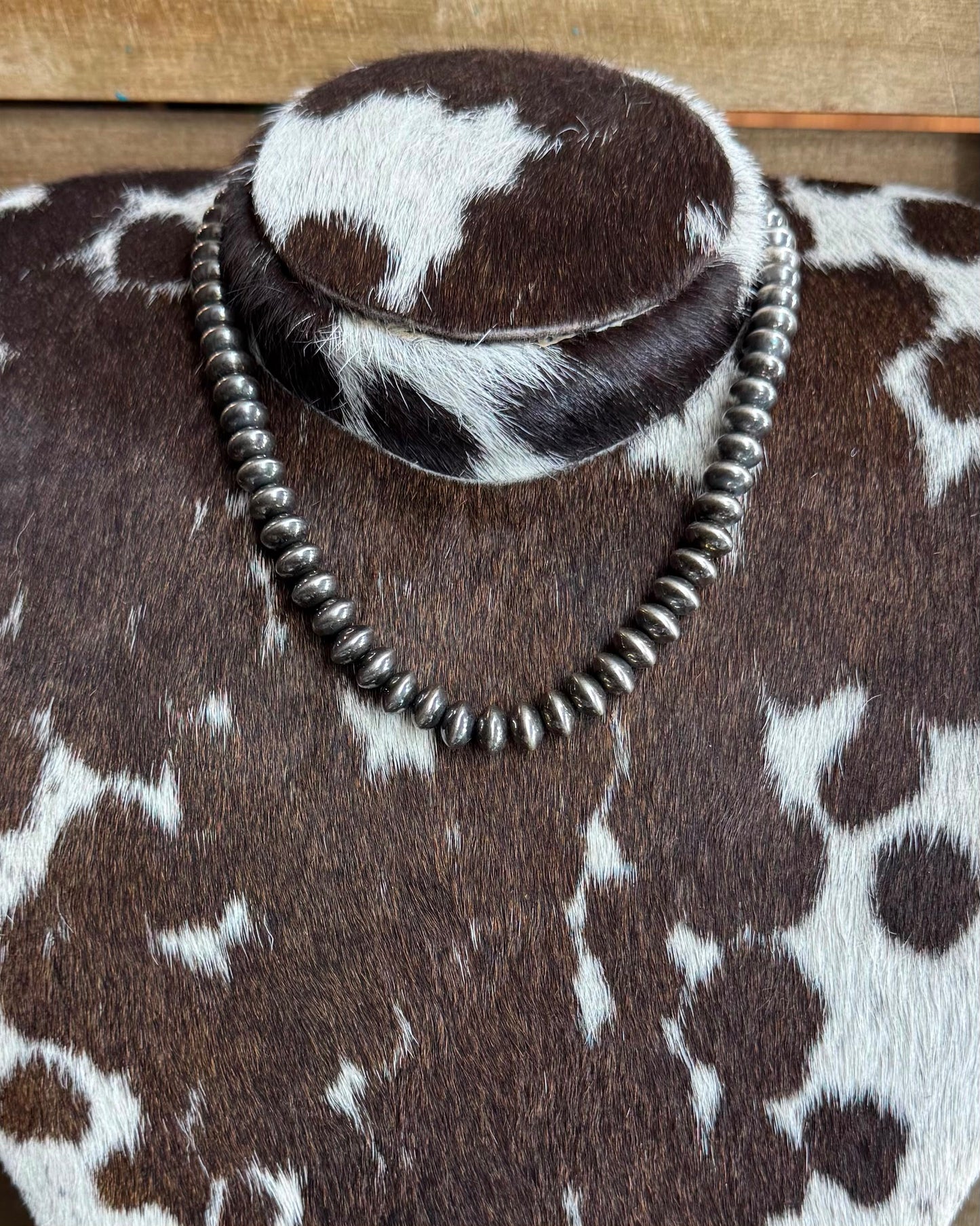 7mm Sterling Saucer Pearl Necklace