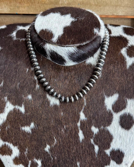 7mm Sterling Saucer Pearl Necklace