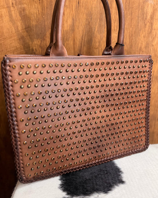 Studded Diamond Tote