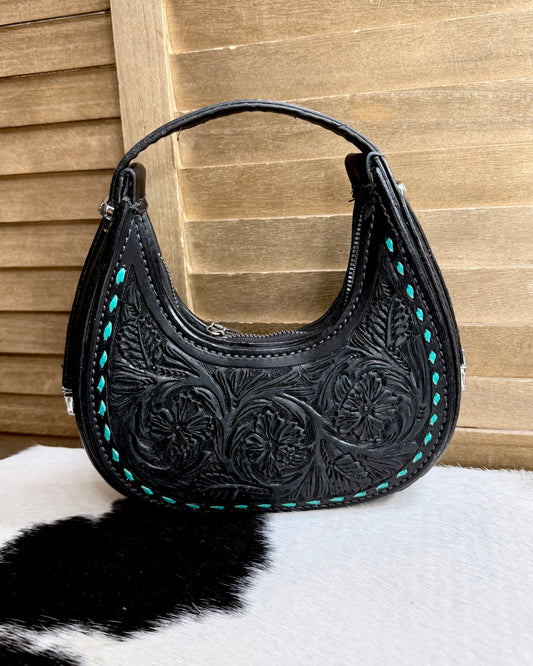 Mini Black Alamo Saddlery Handbag