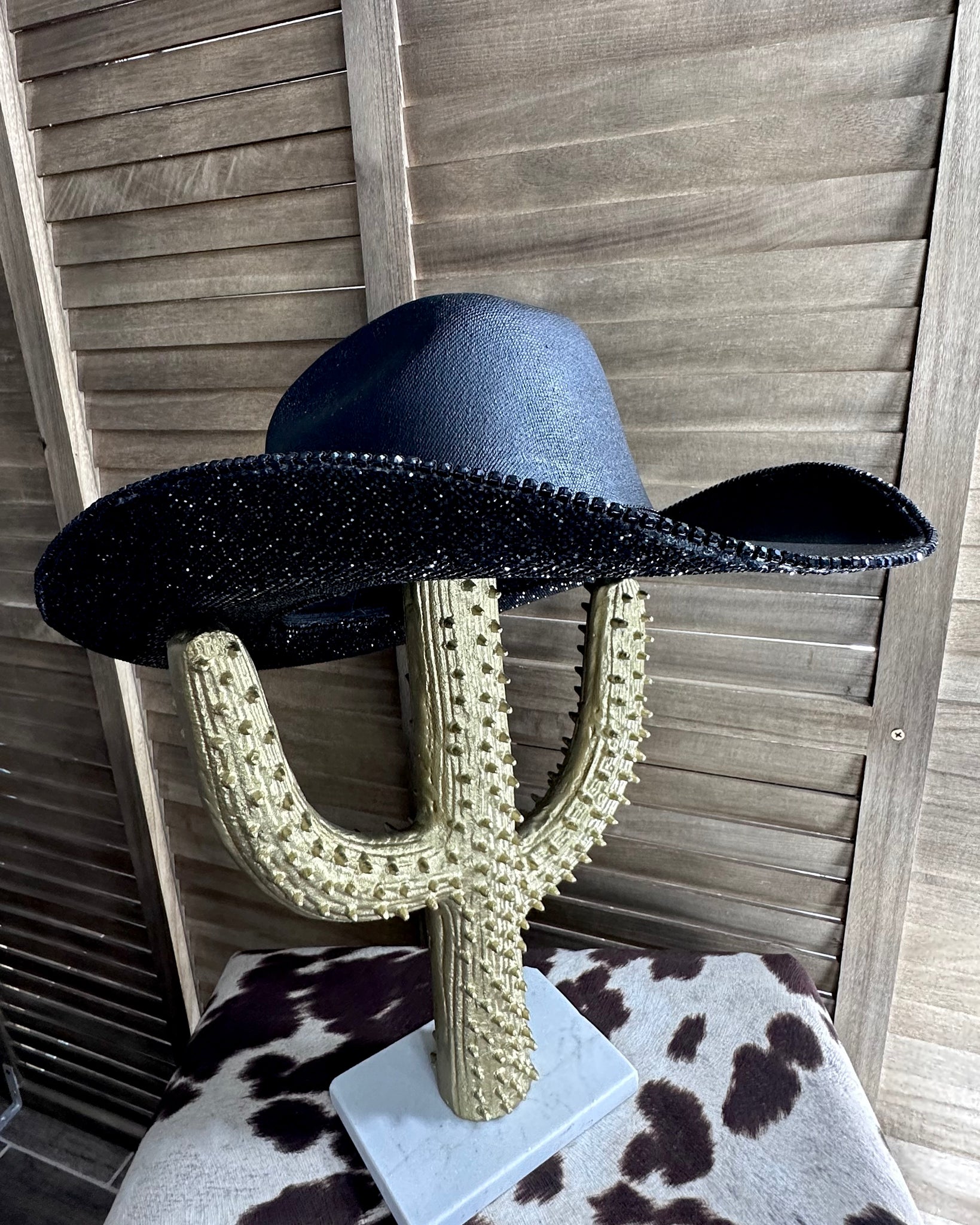 Bling Queen Cowgirl Rhinestone Hat *Black