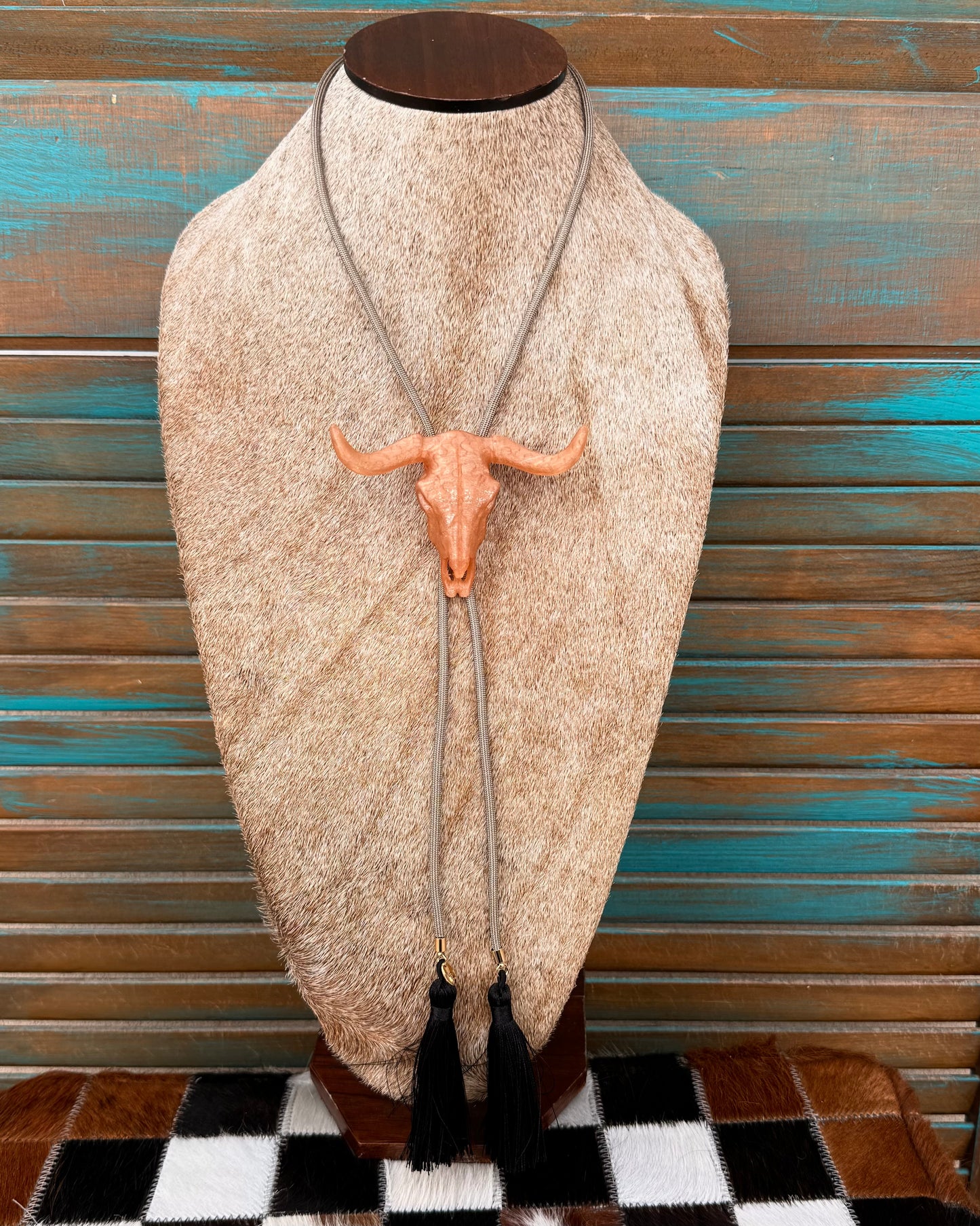 Longhorn Acrylic Western Bolo